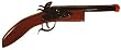HEX DOUBLE BARREL FRONTIER PISTOL Toy Replica 10" CAP GUN Wood & Steel