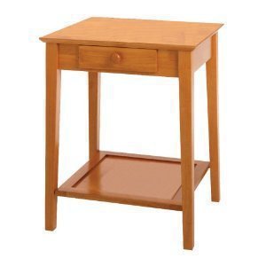 Honey Pine Finish Home Office Printer Stand/Side Table