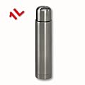 Edelstahl Isolierflasche doppelwandig 1 Liter Thermosflasche Thermoskanne Isolierkanne Thermoflasche mit Druckknopf System