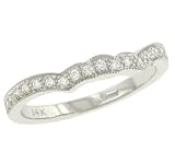 Ladies Curved Pave Set Matching Diamond Band .21cttw