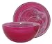 Colorful Recycled Art Glass Medium Raspberry Red Salad Bowl 7"D, 3.25"H - Set / 2