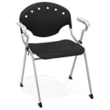 IMAGE OF Stack Chair With Arms - Black
