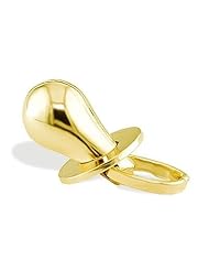 14K Yellow Gold Baby Pacifier Charm Pendant
