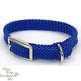 Coastal Pet Sunburst Braided Nylon Dog Collar (Blue, 12 inch L x 3/8 inch W)