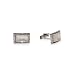 Mother of Pearl and CZ Rectangle Sterling Silver Cufflinks