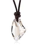 Swarovski Crystal Clear Cord Pendant Necklace Silver