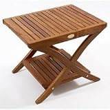 Review Stacks and Stacks  / Le spa Teak Stool with Shelf (Teak Honey Brown Oiled) (18