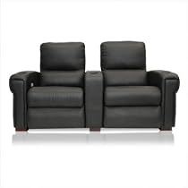 Bundle-58 Matinee Row of Three Leather Home Theater Loungers (Set of 2)