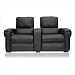 Bundle-58 Matinee Row of Three Leather Home Theater Loungers (Set of 2)