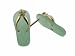 Light Green Jade Flip Flop Plumeria Strap Sandal Earrings, 14k Gold