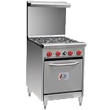 Liquid Propane Cooking Performance Group 24-CPGV-4B-S20 4 Burner Gas Range with Standard 20