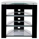 30 Glossy Black TV Stand (Black) (30H x 19W x 29.75D)