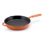Rachael Ray Cast Iron 12-Inch Skillet with Silicone Grip Handle, Orange