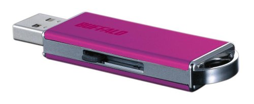 BUFFALO スライドアップ/ターボUSB機能搭載 USBメモリー ピンクモデル RUF2-J8GS-PK