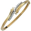 14K Yellow Gold Diamond Bangle Bracelet