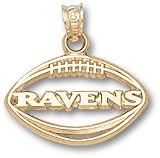 Baltimore Ravens New Football Charm/Pendant -14K/10K, Stainless Steel or Gold Plated
