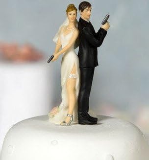 Sexy Spy Wedding Cake Toppers