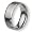 Beveled Edge Brushed & Polished Flat Stainless Steel Ring (8.0 mm) - Size 6.0