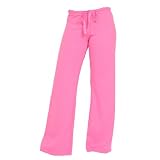 Pink Low Rise Flared Comfortable girls and womens jersey louge pajama or sports pants. 5 Adult sizes