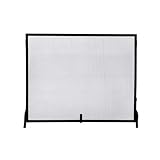 Review UniFlame  / UniFlame Single Panel Black Wrought Iron Sparkguard - Large