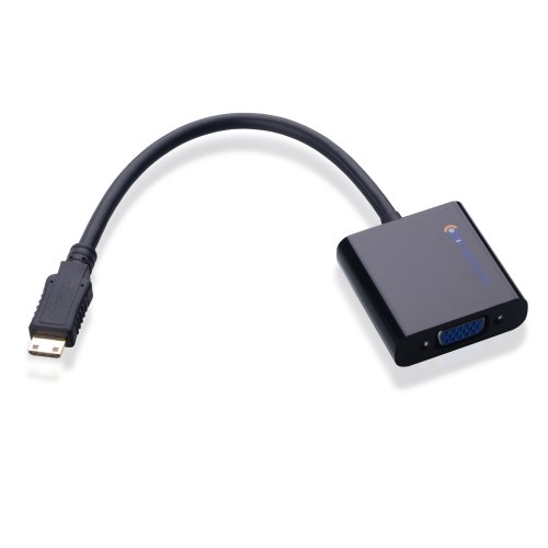 Cable Matters Gold Plated Premium Mini HDMI to VGA M/F Active Adapter in Black