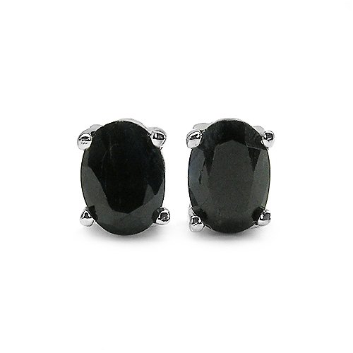 2.00 Carat Genuine Sapphire Silver Earrings