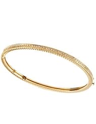 14K Yellow Gold 1/3 ct tw Stackable Diamond Bangle Bracelet