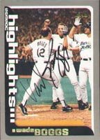 Wade Boggs, Tampa Bay Devil Rays, 2000 Topps Highlight Autographed Card