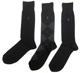 Polo Ralph Lauren Mens Dress Socks 3 Pair Size: 10-13 Black