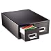 STEELMASTER Small Double Card File Drawer, Fits 3 x 5 Cards, 3000 Card Capacity, 12.31 x 5.19 x 16 Inches, Black (263F3516DBLA)