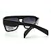Black Millionaire Heavy Frame Flat Top Mobster Keyhole Sunglasses