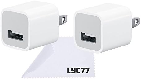 Lyc77® 2pcs 1a Usb Ac Universal Power Home Wall Travel Charger Adapter for Galaxy S 2 S3 S4 S5 Galaxy Note 1 Note 2 Note 3 (White)