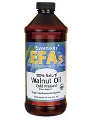 100% Natural Walnut Oil, Cold Pressed 16 fl oz (474 ml) Liquid