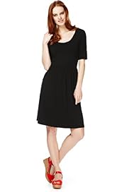 Scoop Neck Flared Hem Dress