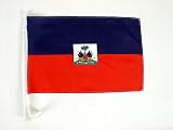 CAR FLAG: Haiti , 12" x 18" High Quality Polyester Car Flag