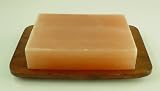 8 X 4 X 2 Inch - Indus Classic Himalayan Natural Rock Crystal Gourmet Food Cooking on Pink Salt From Rock Salt Plates and Bricks. Cutting Board with Wooden Try.