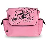 Fleurville Pink Bottle Flower Re-Run Messenger Diaper Bag Free Shipping