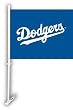 Los Angeles Dodgers Car Flag W/Wall Brackett Set Of 2 - Car Flag Dodgers