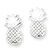 Sterling Silver Pineapple Post Earrings title=