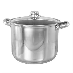 Buckingham Deep Induction Stock Pot with Glass Lid 24 cm, 9 L