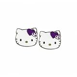 Hello Kitty - K32008A - Boucles d'Oreilles Fille - Argent 925/1000 - Violet