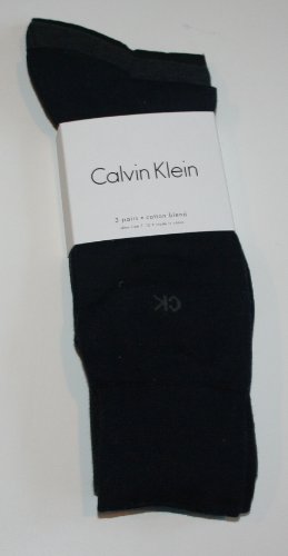 Calvin Klein Men's Dress Socks 3 Pair Shoe Size: 7-12 Navy/Black/Charcoal
