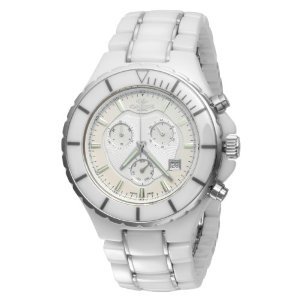 Oniss #ON8015-M7 Men's White Ceramic Sports Chronograph Watch