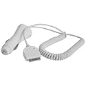 Ipod Travel 12V White Car Charger For Ipod Nano, Video, Photo,  Shuffle, Mini & Other Styles