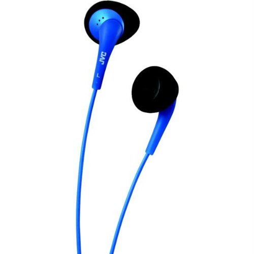 New Jvc Haf240ax Gumy Air Earbuds Blue Color-Matched Cord With Gold-Plated Plug Air-Cushion Fit