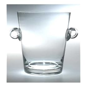 Classic Clear Wine Cooler Ice Bucket - 9.25 inches by 