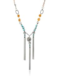 Love Heals Champagne and Turquoise Necklace, 36"