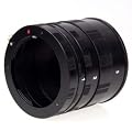 Neewer Macro Extension Tube Set for Canon EOS mount XTi XSi XS T1i T2i XT Kiss X4 1D 5D 5DII 30D 40D 50D 7D 450D 1000D