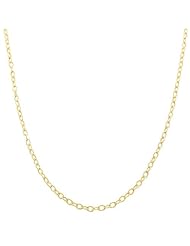 14 Karat Yellow Gold 2.1-mm Solid Textured Rolo Link Chain (18 Inch)