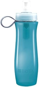 Brita Soft Squeeze Water Filter Bottle, Aqua, 20 Ounce